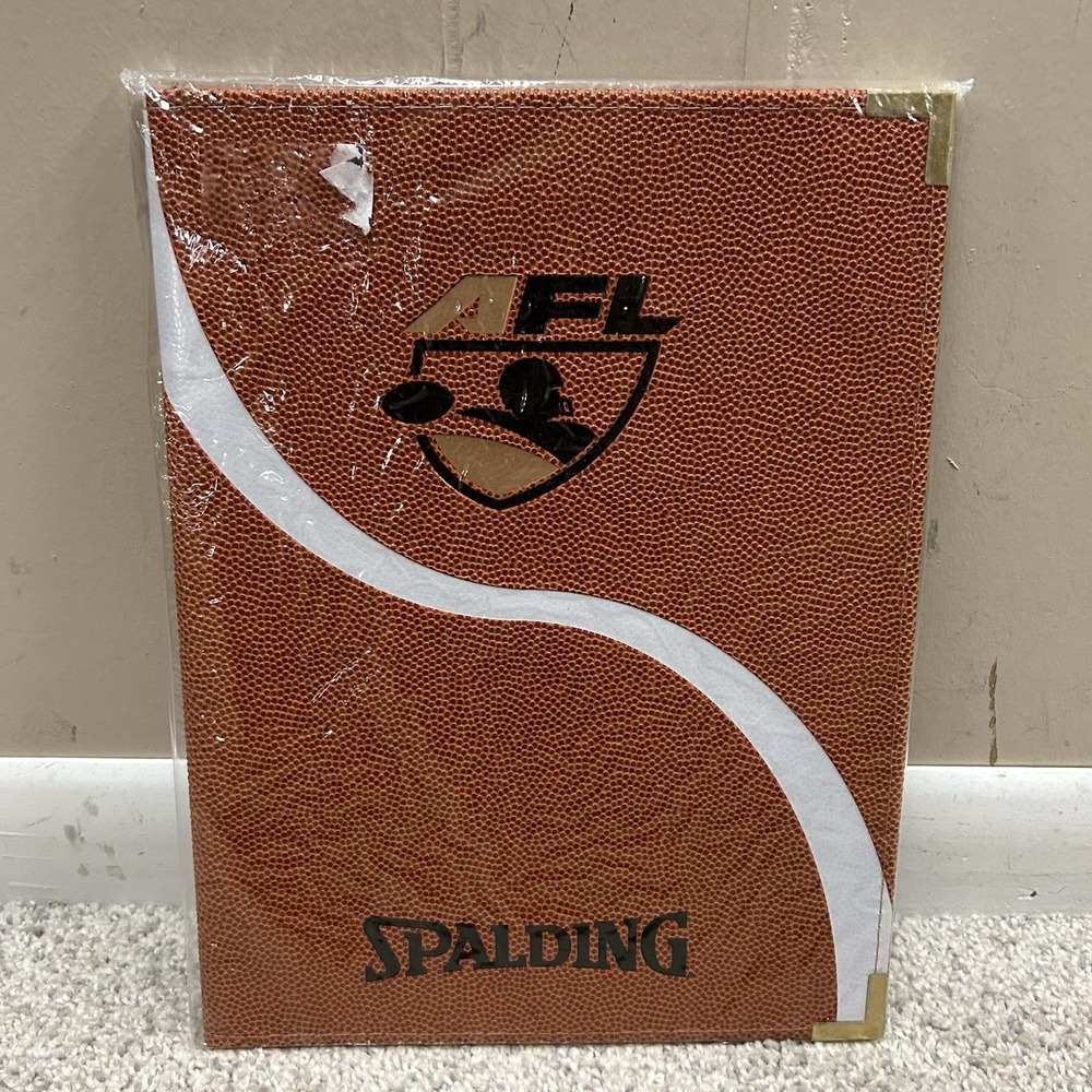 Spalding AFL American Football League Folder Portfolio Notepad Book Textured New
